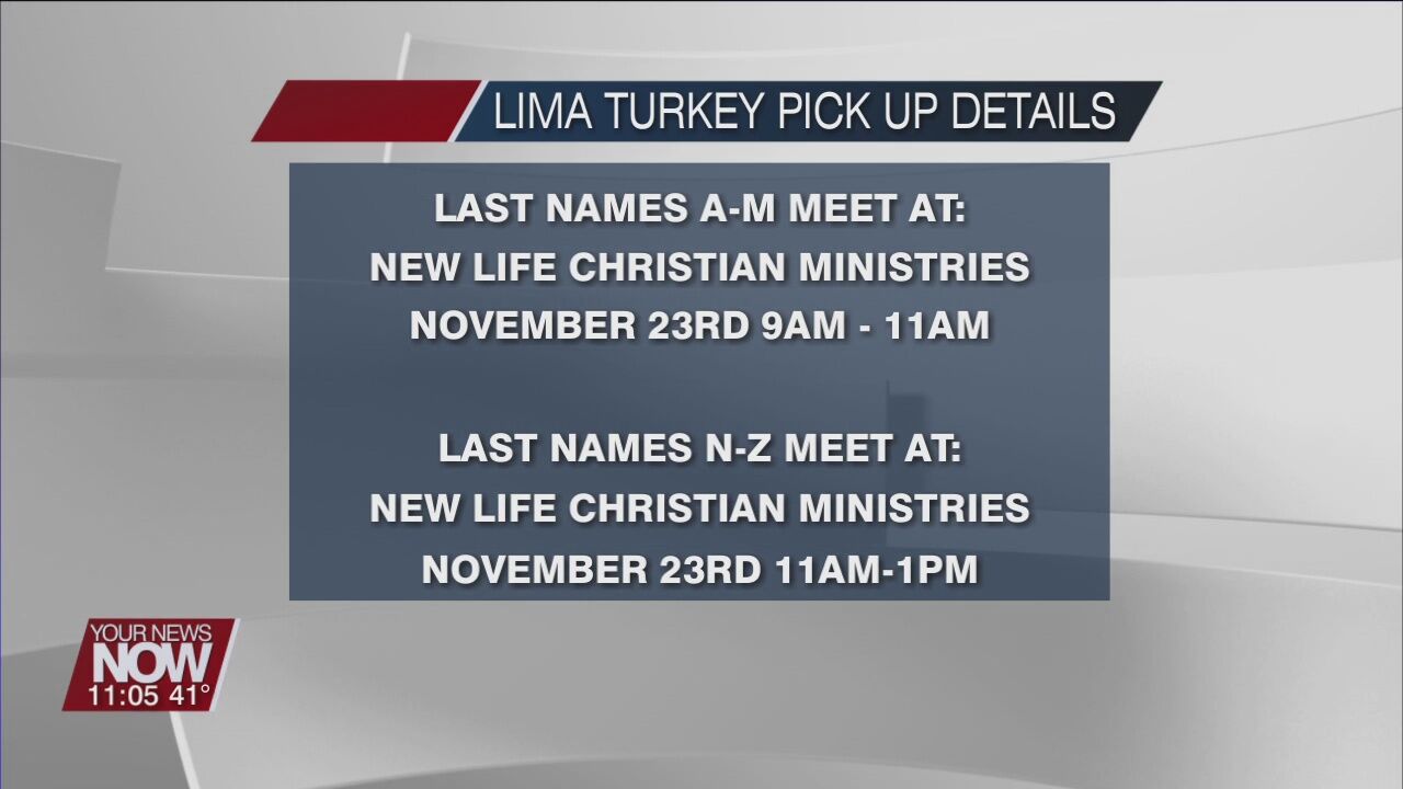 Turkey pickup times in Lima announced